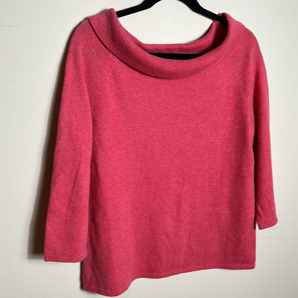 Alfani Pink Cowl Neck Sweater size large - like new - Picture 2 of 8